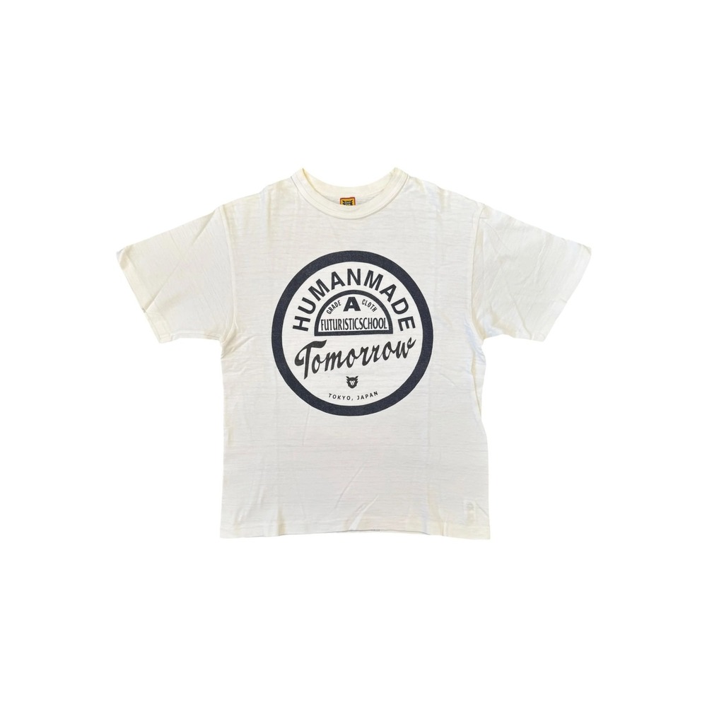Human Made T-Shirt Mens Medium White Good Futuristic School Tomorrow Graphic